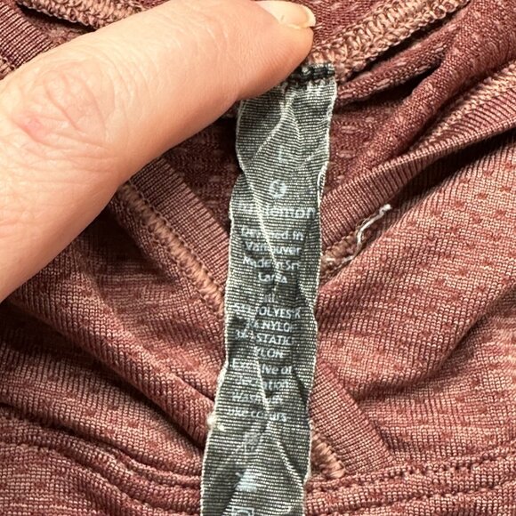 Lululemon Hoodie Women's L Red Lightweight Nylon Performance Pullover Stretch - Picture 5 of 15